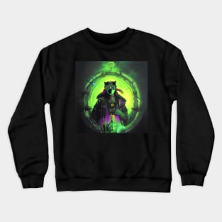 Cybergoth Cat Man Crewneck Sweatshirt